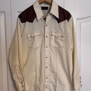 TomFergusonCollection Vintage Pearl snap mens western shirt made in USA,JCPenney